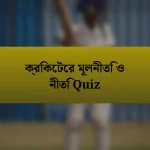 ক্রিকেটের মূলনীতি ও নীতি Quiz